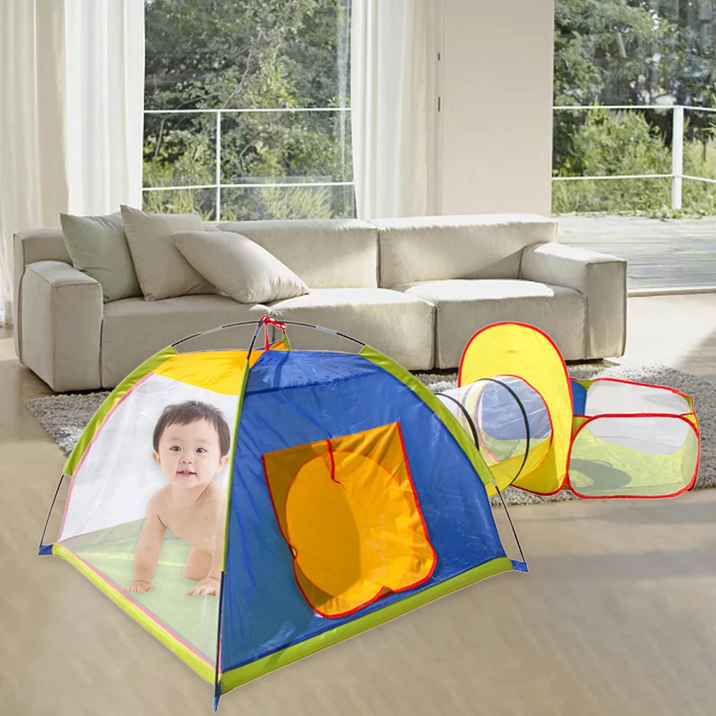 Foldable Child Climbing Tunnels Tent Creative Crawl Tents Lawn Beach Playground Birthday Toy for Boys & Girls