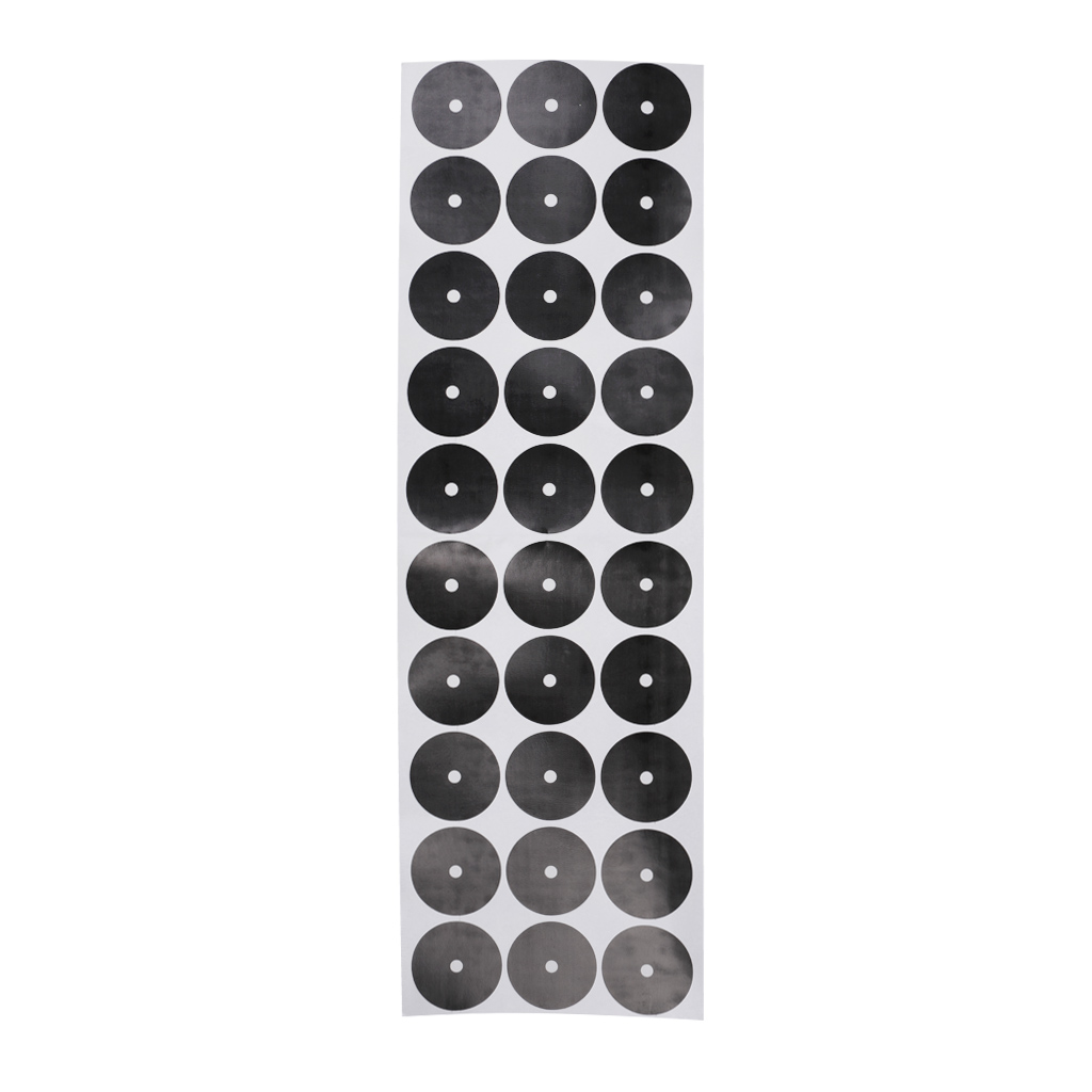 MagiDeal Professional Set of 30Pcs 3/1.2cm Black Pool Table Spot Marking Stickers for Table Billiards Game Acce - Self Adhesive