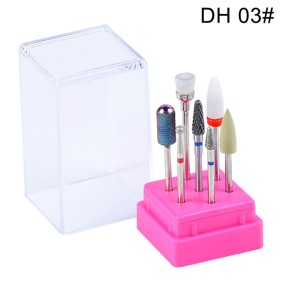 Polimento com Haste Salão de Beleza Pedicure Fresagem Cerâmica Multifuncional Brocas Conjunto Gel Limpo Unha Arte Manicure Profissional 7 beleza cerâmica multifuncional brocas conjunto gel limpo