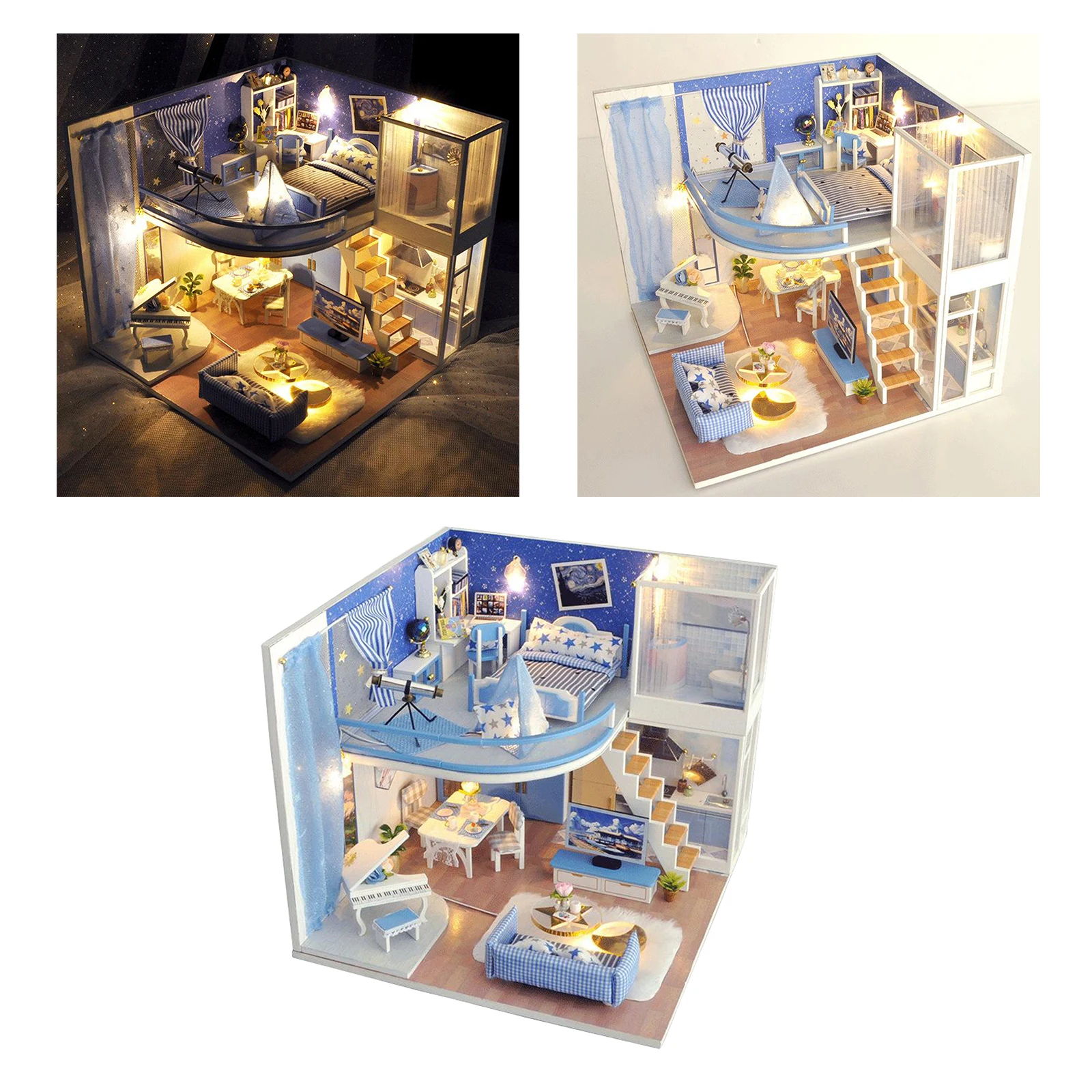 DIY Wooden Dollhouse Miniature 3d Starry Sky House Kit Craft Kits for Adults Birthday for Women and Girls Holiday Gift DIY Wooden Dollhouse Miniature 3d Starry Sky House Kit Craft Kits for Adults Birthday for Women and Girls Holiday Gift