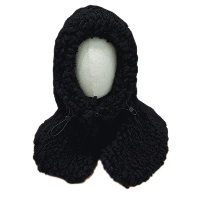 M7DD New Fashion Fleece Hat Scarf Set Winter Outdoor Warm Keeping for Boys Girls waterproof bomber hat