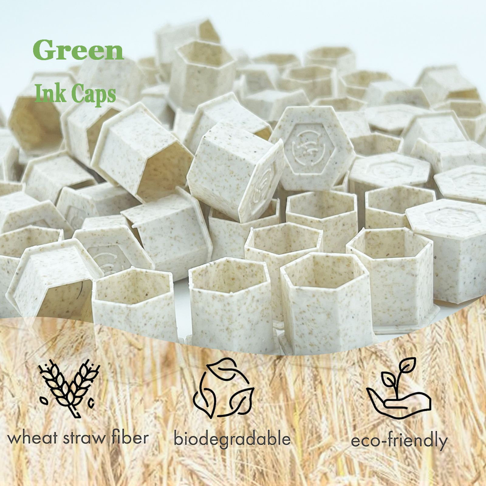 Best of 100 Pcs Eco-Friendly Tattoo & Permanent Makeup Pigment Ink Caps Disposable Recyclable Wheat Straw Material S M L Reviews & Tips