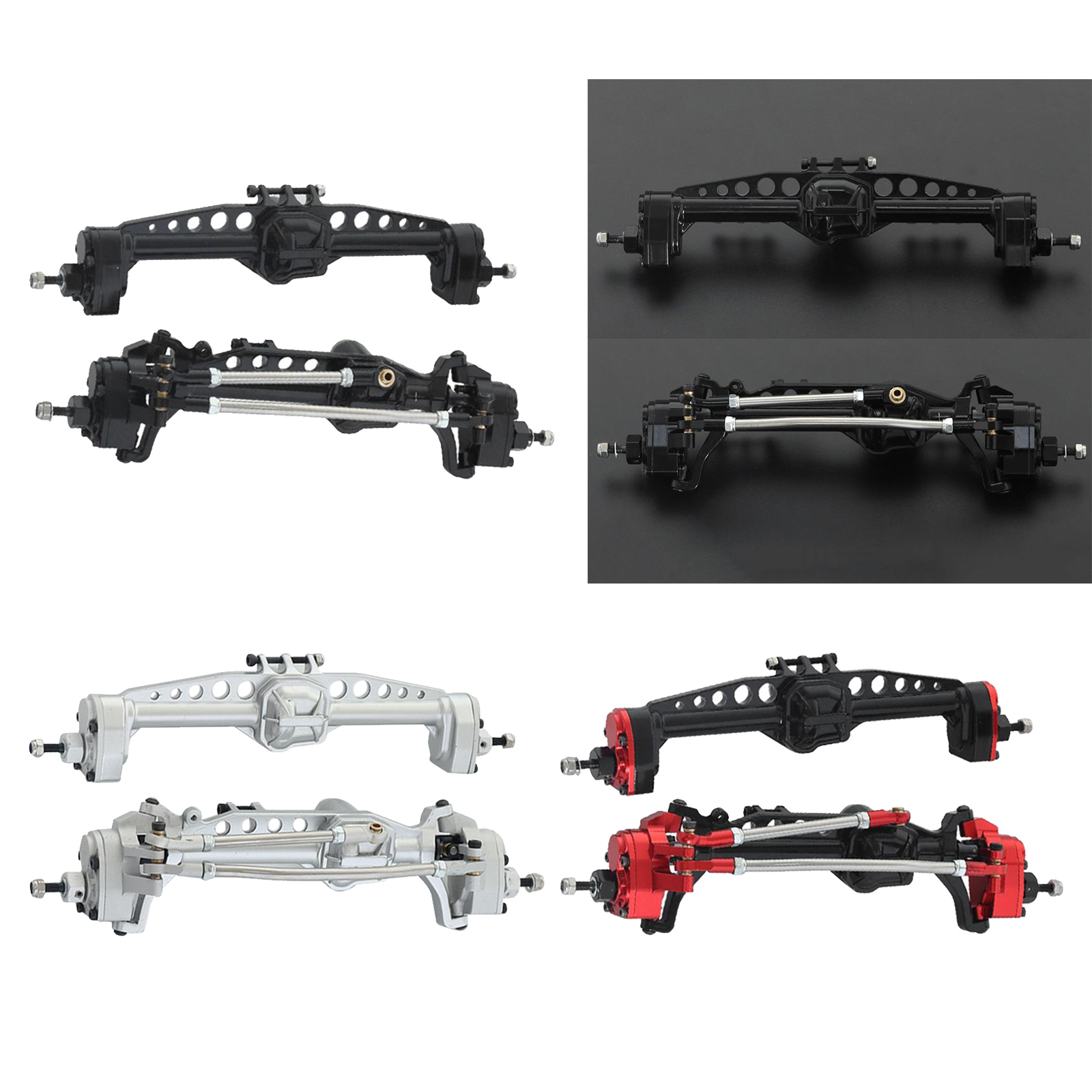 Heavy Duty Front & Rear Axle Assembly for 1/10 SCX10 III AX103007 RC Crawler