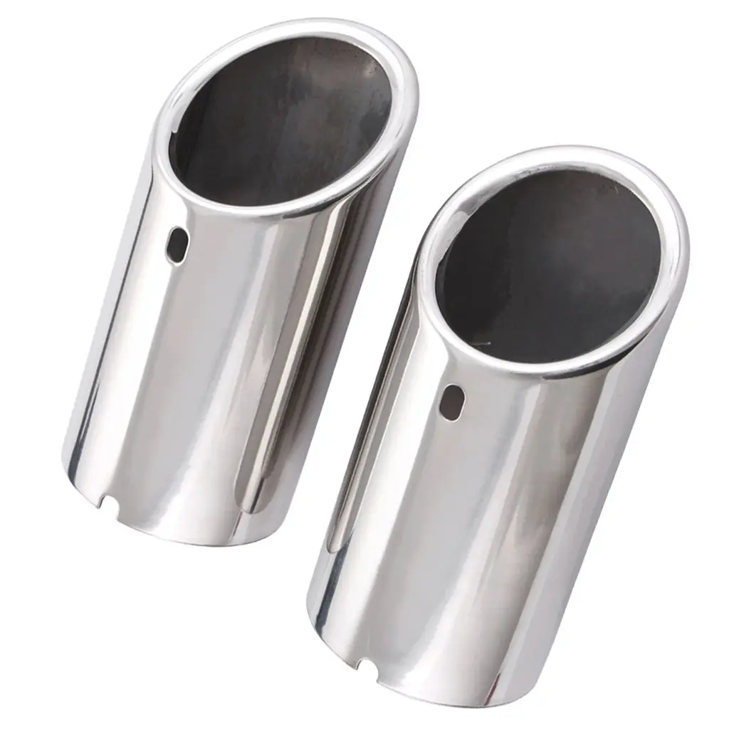 2 Pieces Exhaust Muffler Tail Pipe Tip for VW Jetta 6 MK6 Golf MK7 - Stainless Steel