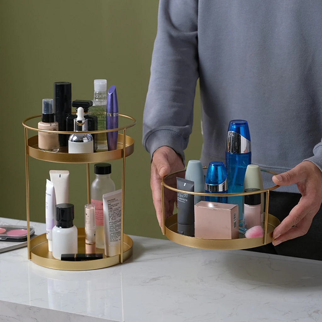 Makeup Organizer Dresser Vanity Storage Rack Perfume Lipsticks Stand Tray