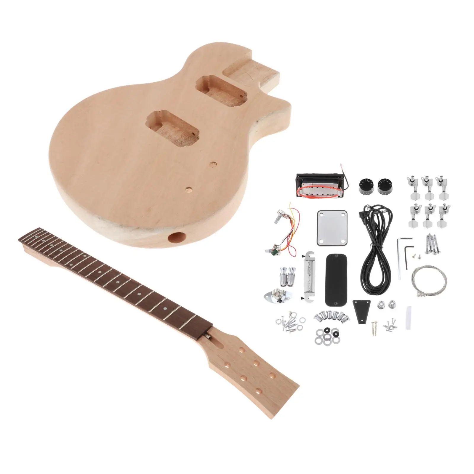 Professional Unfinished DIY Electric Guitar Kit for  Guitar Luthier Lovers