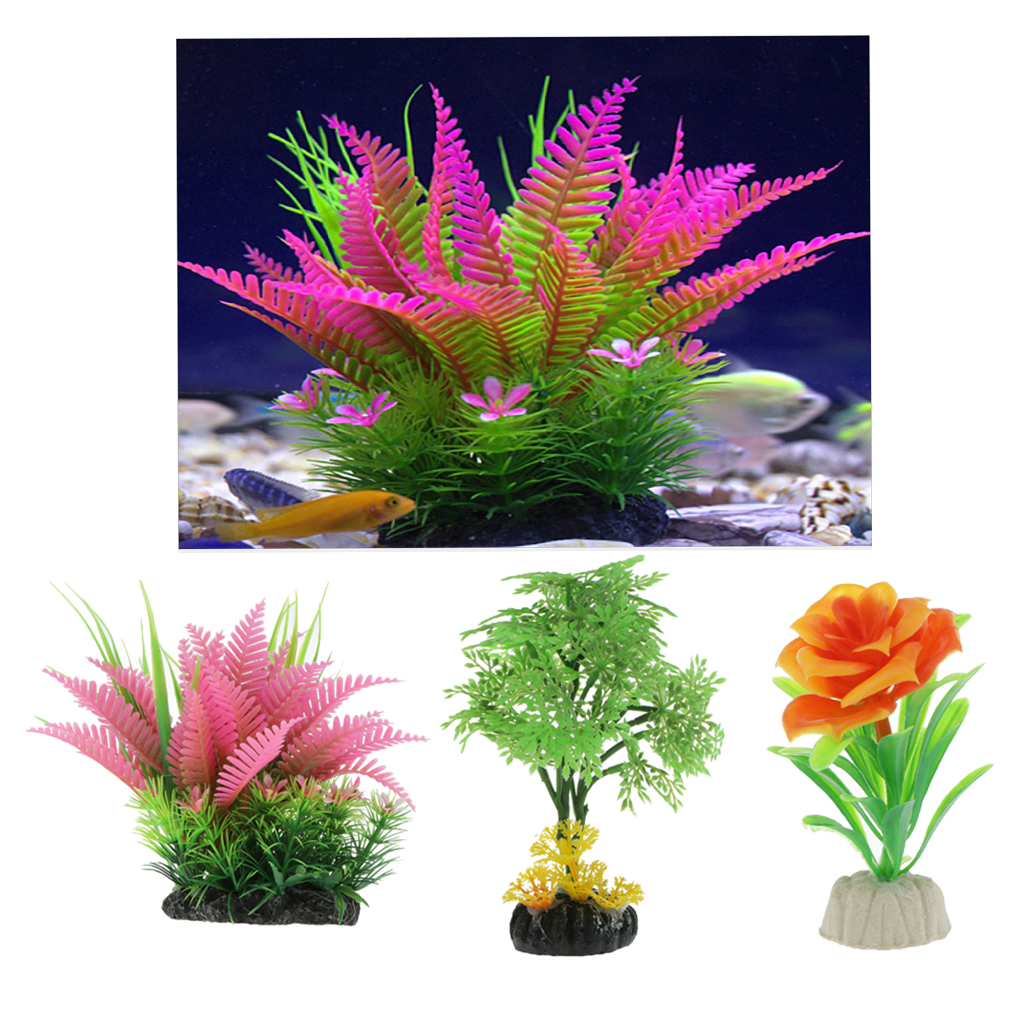 Aquarium Plastic Plants, Wonderful Prop for Kitchen Countertops, Dining Table
