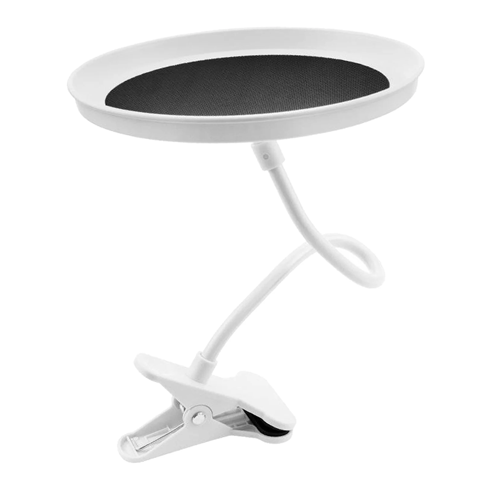 White 360 Swivel Car Travel Tray Food Cup Coffee Table Stand Organizer
