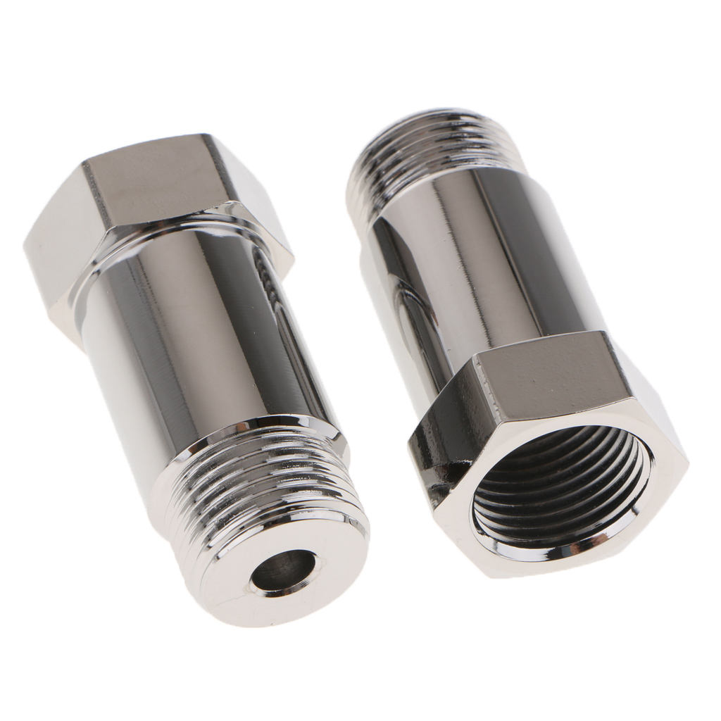 2 Pieces M18*1.5mm O2 Oxygen Sensor Exhaust Bung Adapter 45mm Length