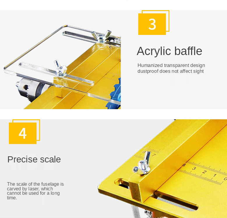 Alumínio miniatura serra de mesa alta precisão