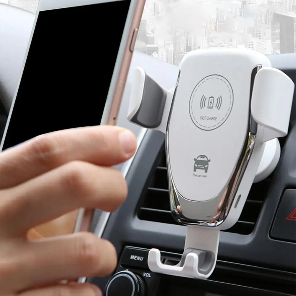 Q12 Car Phone Charger Holder Universal Quick Charging Ball Air Vent Wireless QI Phone Charger Navigation Stand for Samsung usb for car