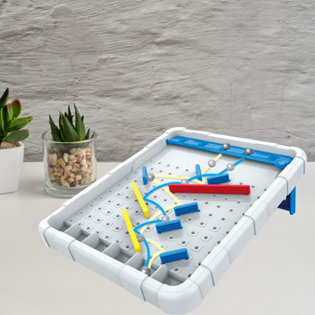 Steel Marbles Puzzle Maze with 40 Trace Cards Challenge Maze Track Family Table Board Game Thinking Logical Toy for Kids Adult