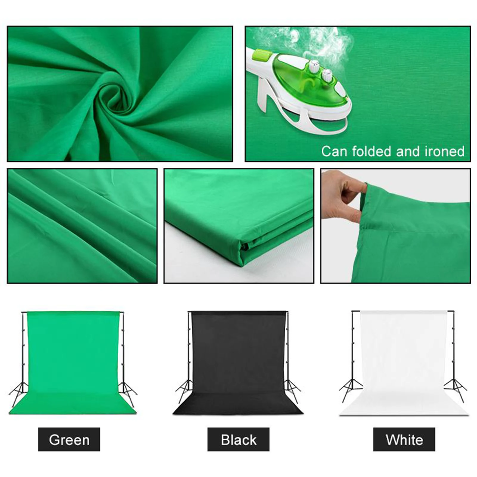 Photo Studio Muslin Backdrop Background For Photography Photo Support Green Screen Black White Back Drop