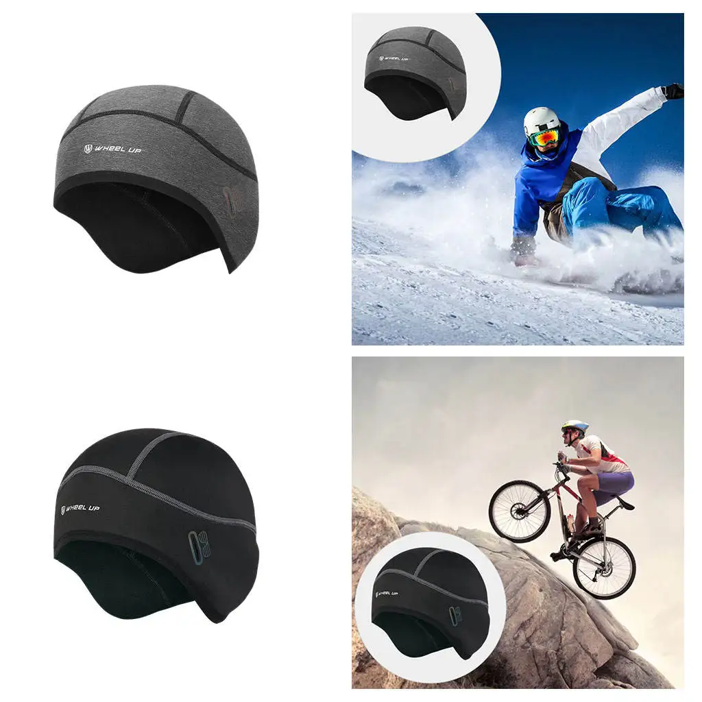 Skull Caps Cycling Hat Helmet Liner with Glasses Holes Winter for Football Sports Head Under Helmets Snowboard Hiking