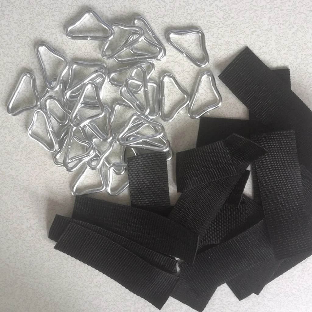 10pcs/Pack Trampoline Mat Triangle Rings Buckle Universal Fit Ring V-rings for Trampoline Jump Pat Bag Craft Attachment