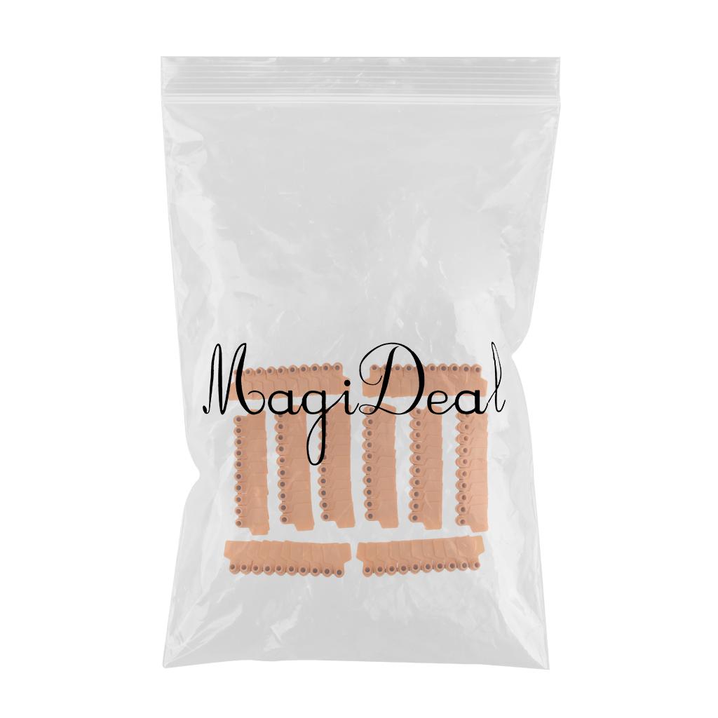100 Pcs Pigs Cow Cattle Ear Tag, Blank, Brass Ear Stud, Never Rust, Orange