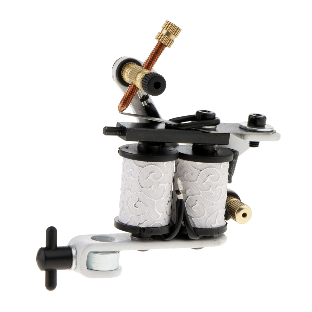 Exquisite Design Tattoo Supply Alloy Frame 10 Wrap Coils Tattoo Machine Gun for Shader Liner Supply with 3 Wrenches