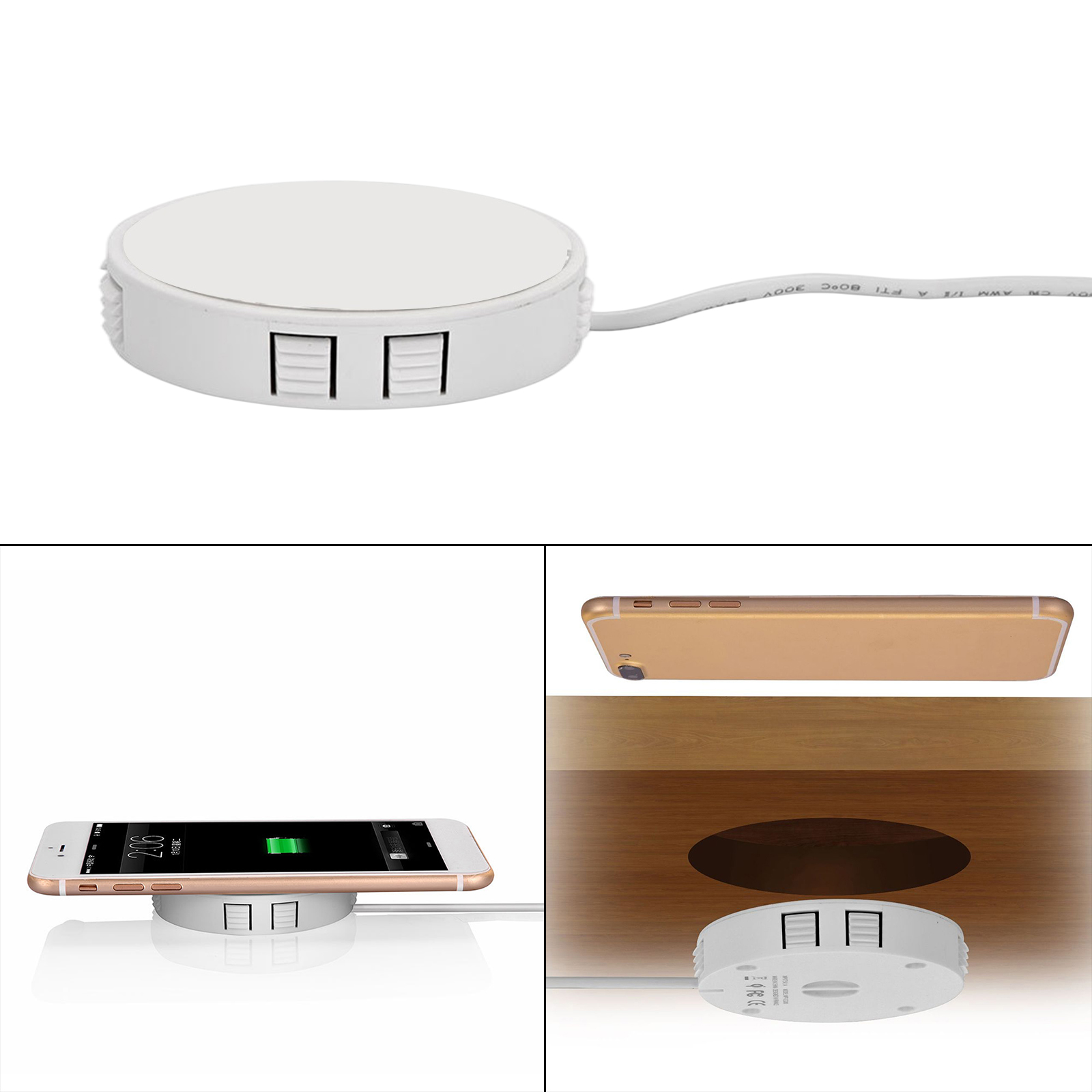 Embedded Wireless Charger Quickly Charge Long-Distance Qi Charging Base for Bar Dining Tables
