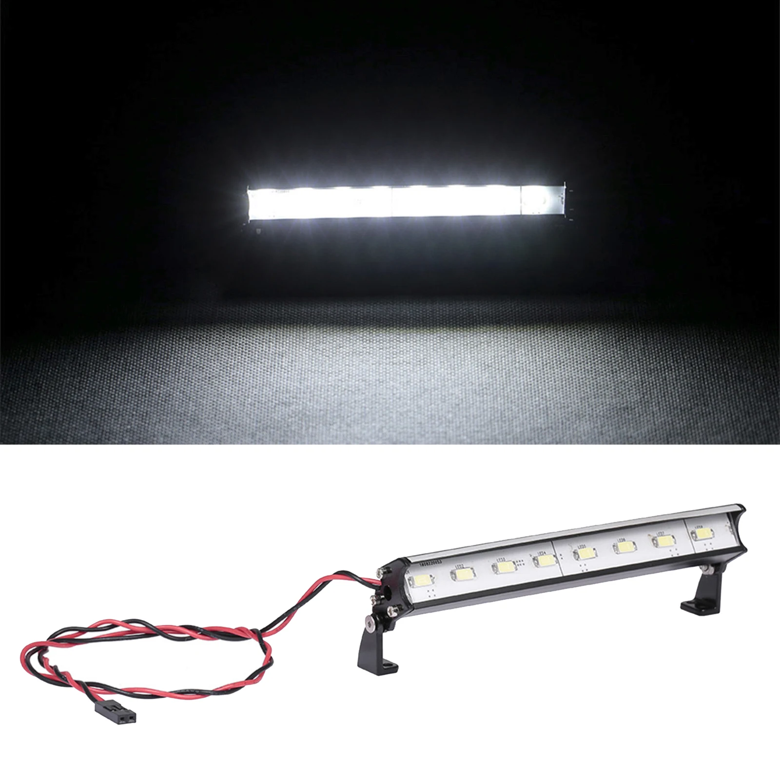 115mm 1:10 Roof Headlights RC Off-Road Dome 8 LED Lights for 1/10 Axial Bomber Traxxas TRX4 Sport 9044 Rock Crawlers Truck