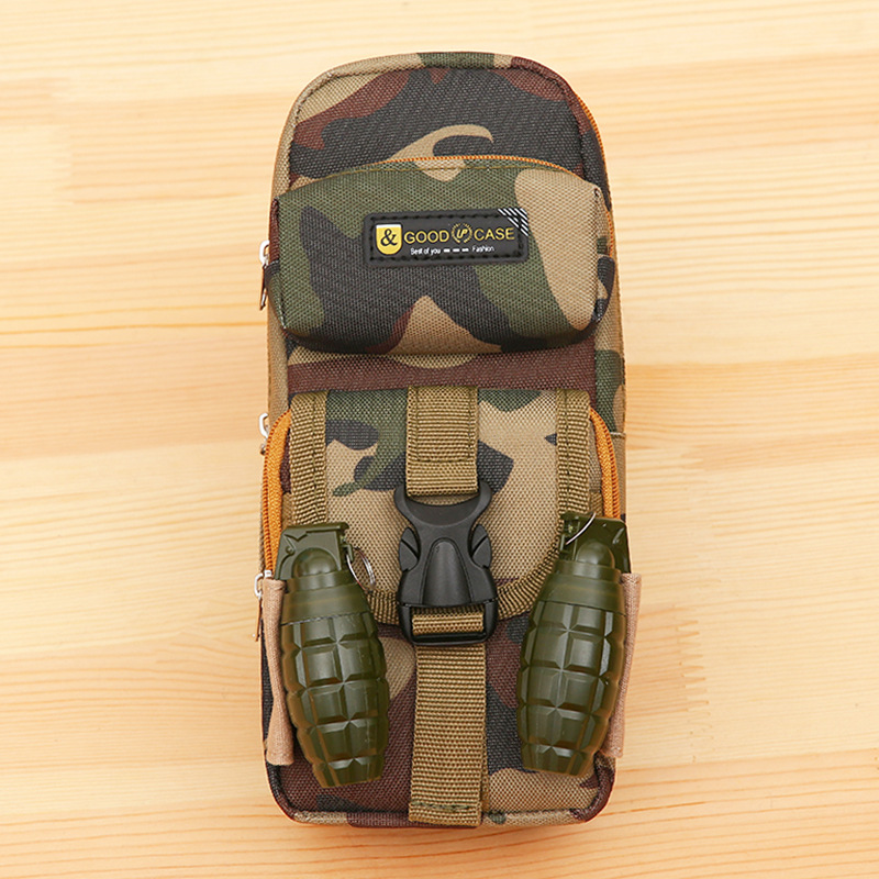 ponto certo camuflagem lápis caso bonito caneta saco zíper crianças material escolar kawaii saco caneta caixa de volta para escola suprimentos