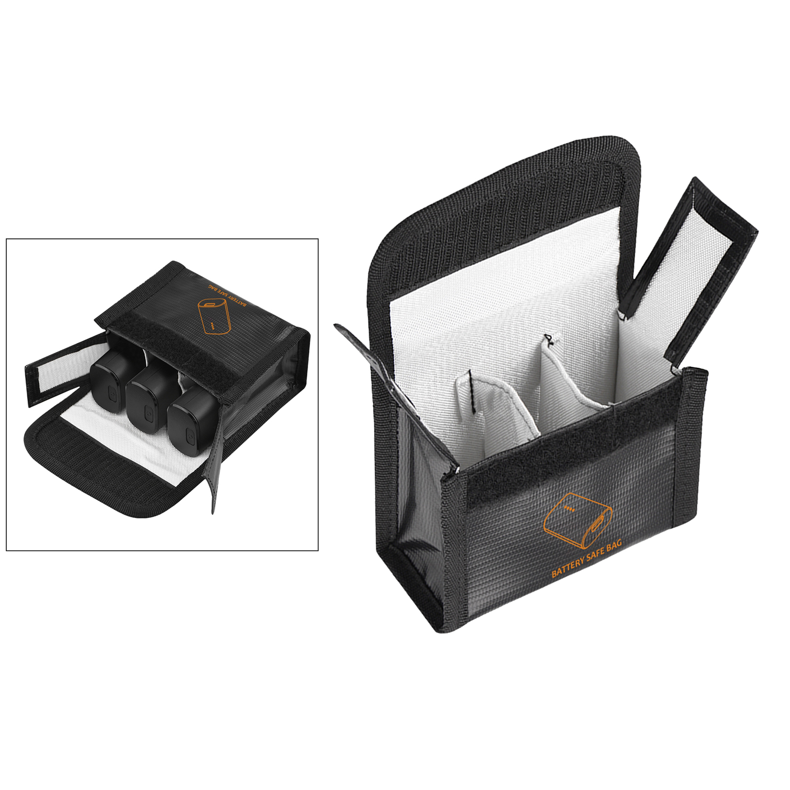 (9x11.3x5cm Mini Fireproof Waterproof Explosion-Proof Portable Battery Safety Bag Charge Sack for DJI FPV Racing Drones