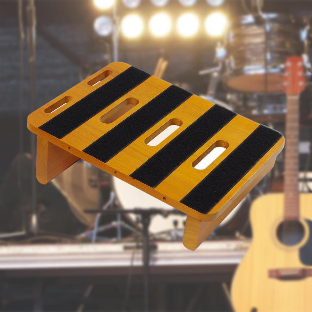 Solid Wood Guitar Effects Pedal Board Multi Effects Loop Pedal Anti-Slip with Cable Tie Pedalboard Hide Cable Guitar Accessory