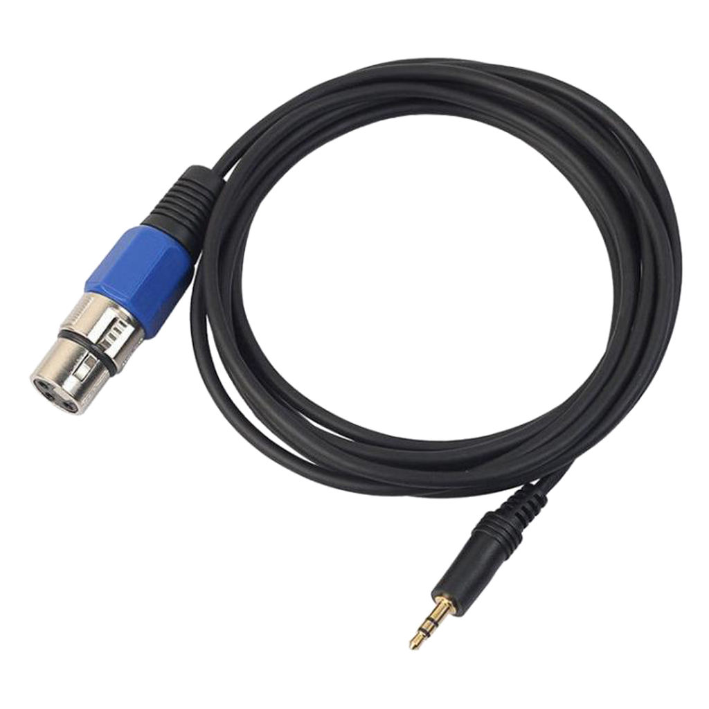 3.5 Mm Male Plug to 3-Pin XLR Female Audio Cable Blue Head 1.5 M for Mixer