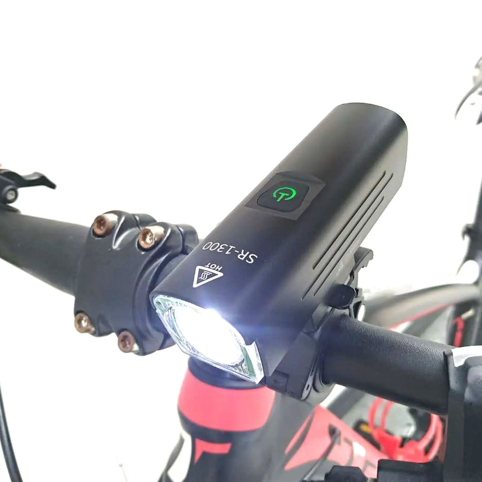 USB Bike Headlight Rechargeable Flashlight Road Bike LED Front Light Waterproof Detachable Night Riding Lamp