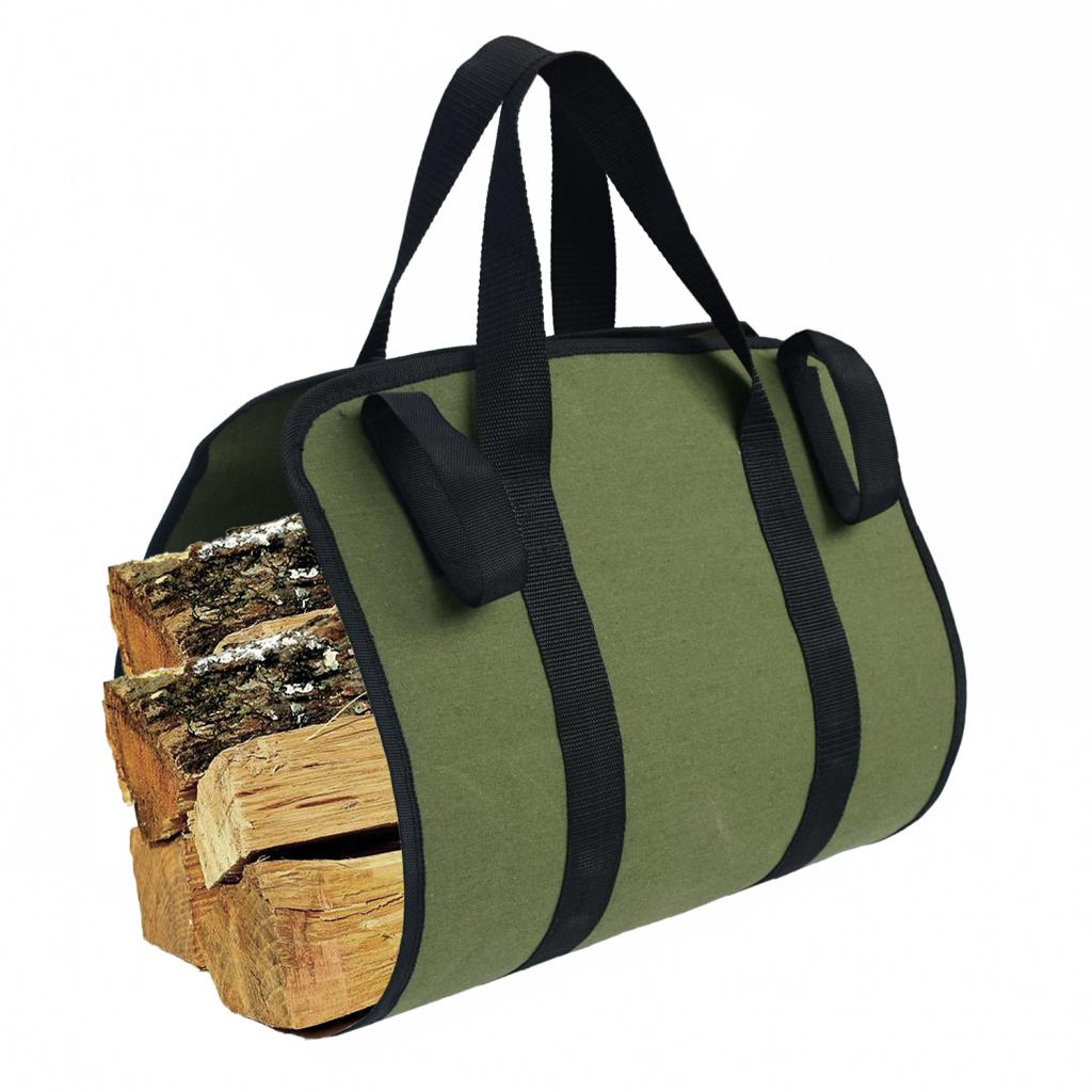 Extra Large Waterproof Firewood Log Carrier Canvas Firewood Holder Indoor with Handles for Easy Carry