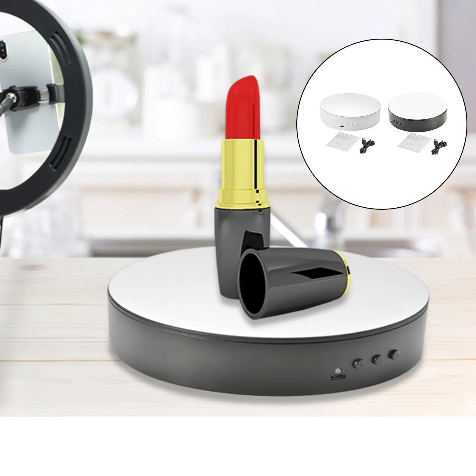 Motorized Rotating Display Stand Fun 2 Speeds 360 Degree Turntable for Shooting Gift Photography Products Video