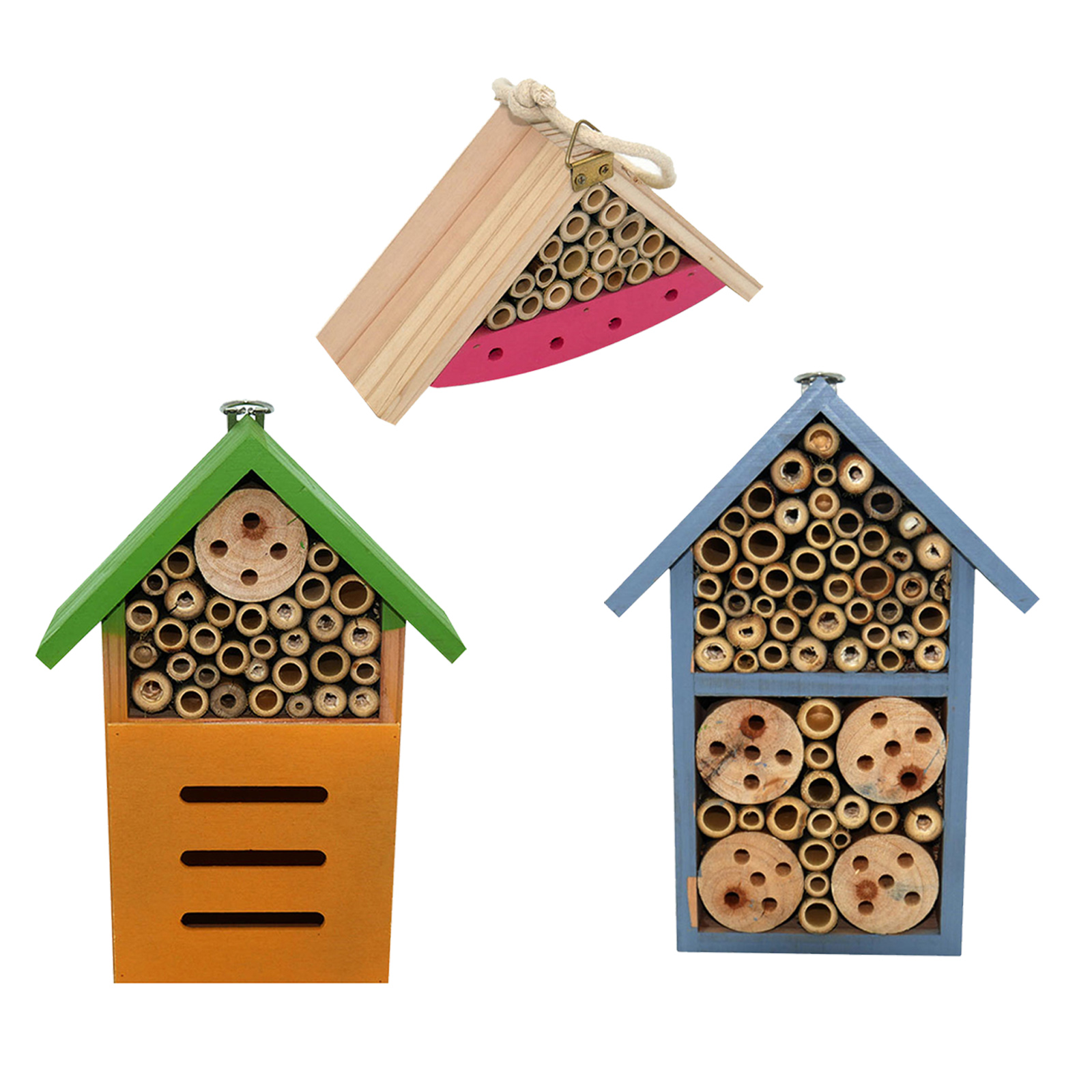 High Quality Wooden Insect Bee House Wood Bug Room Hotel Shelter Garden Decoration Nests Box Insects Box