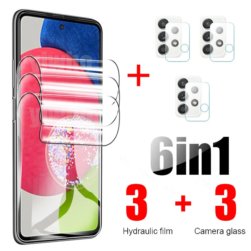 waterproof case for phone hydrogel film For Samsung Galaxy A52s Screen Protector Glass For Samsung A32 A22 A72 A42 5G A12 Tempered Protective Camera Glass leather phone wallet