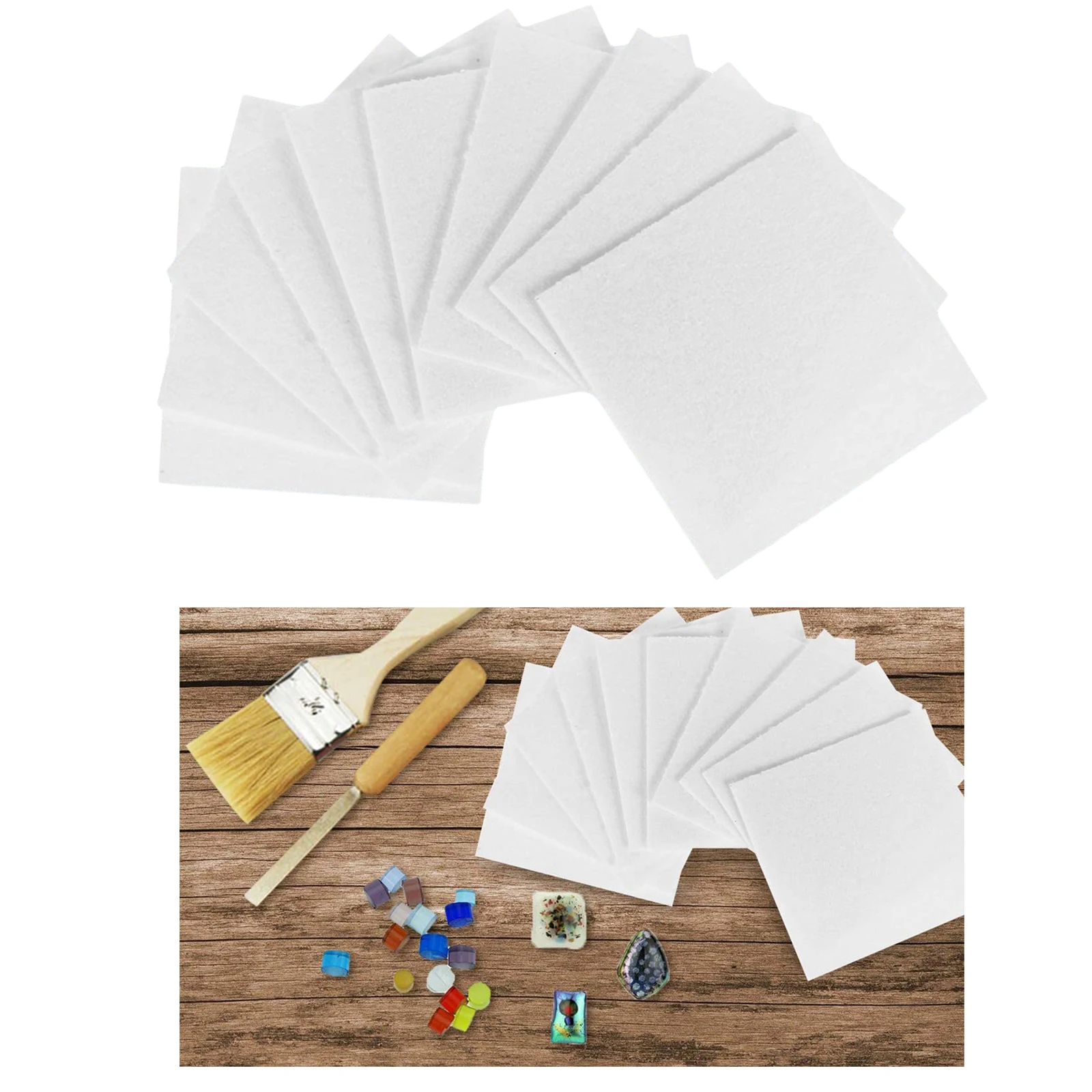 50 Sheets Ceramic Fiber Square Microwave Kiln Glass Fusing Paper 80x80mm For Household Tools