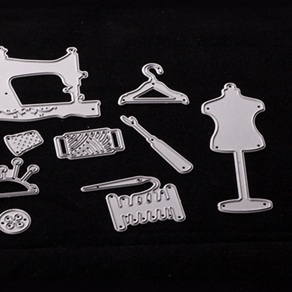 Metal Cutting Dies DIY Scrapbooking/Photo Album Decorative Sewing Style Kit 10 Small Accessories