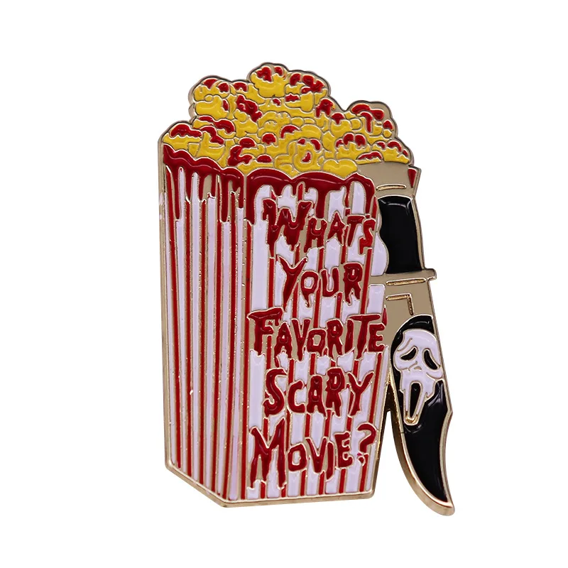 Scary Movie Horror Pin Horror Movie. Enamel Pin badge Gift Goth Horror Lover Spooky Gothic