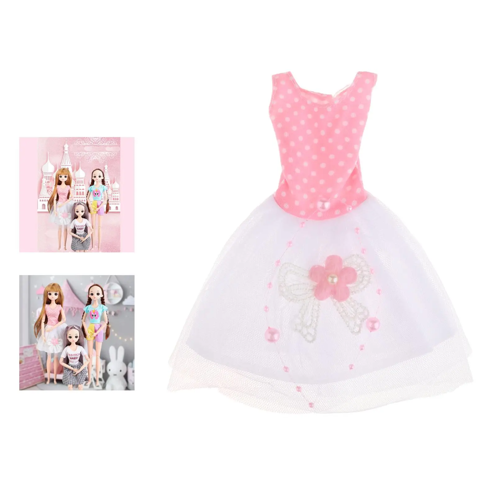 Lovely 12 Inch Mini Girl Doll Clothes Set Dolls Casual Outfits DIY Clothing