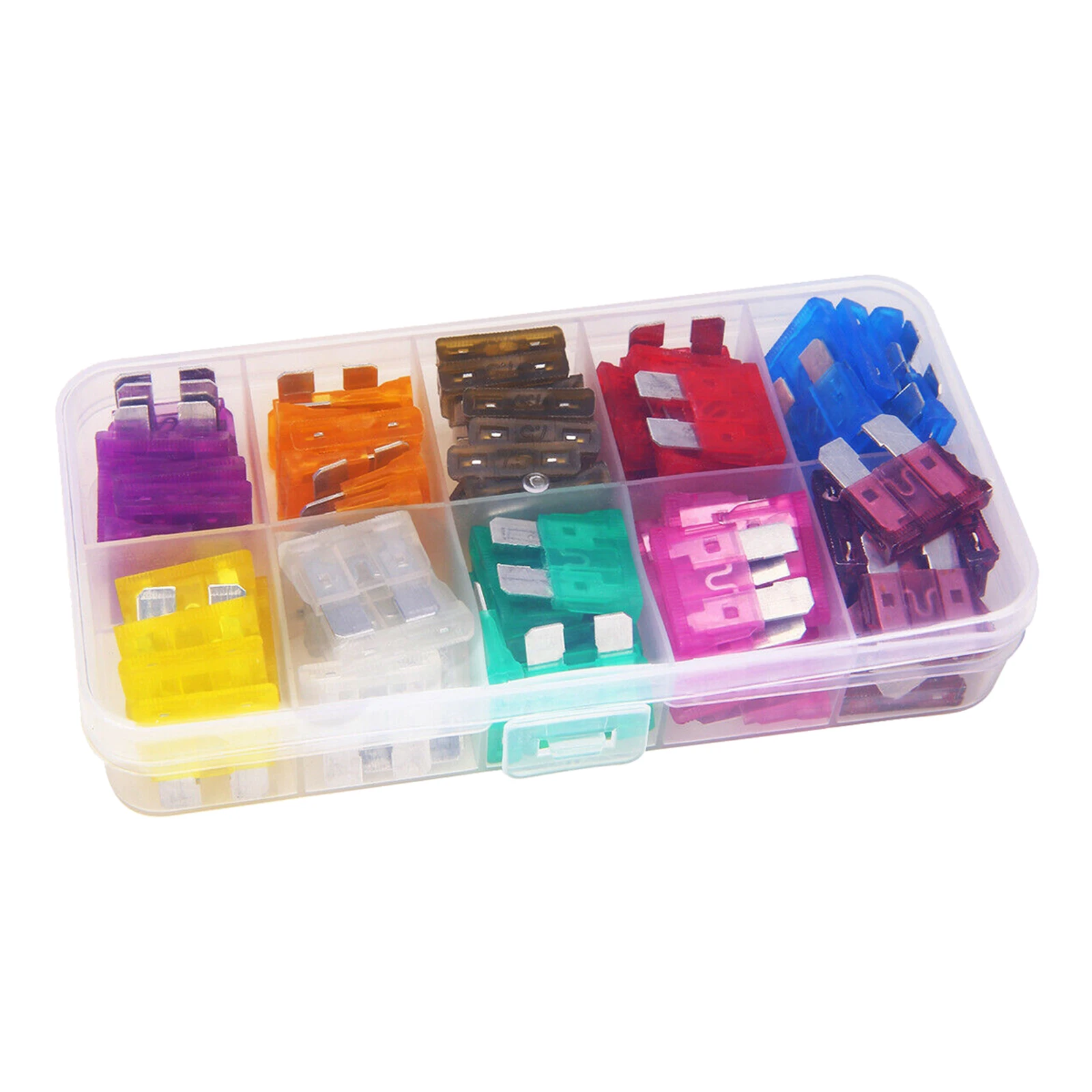 80pcs 12V Standard Blade Car Fuses Auto Medium Blade Fuses Kit 3A~40A Assorted Set with A Puller Set