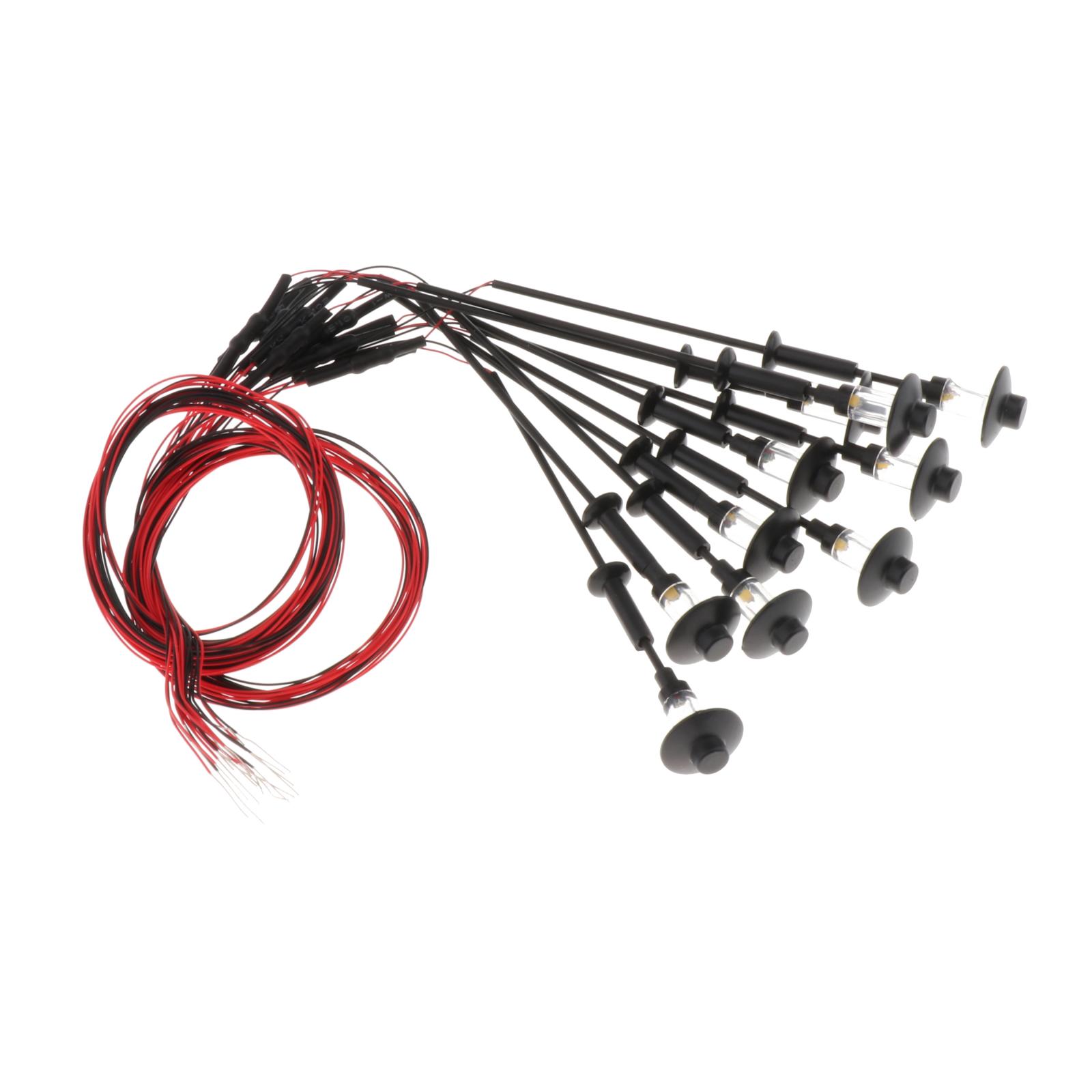 10 Model Railway Street Lamp Warm White Lights HO TT N Scale Led 1: 100