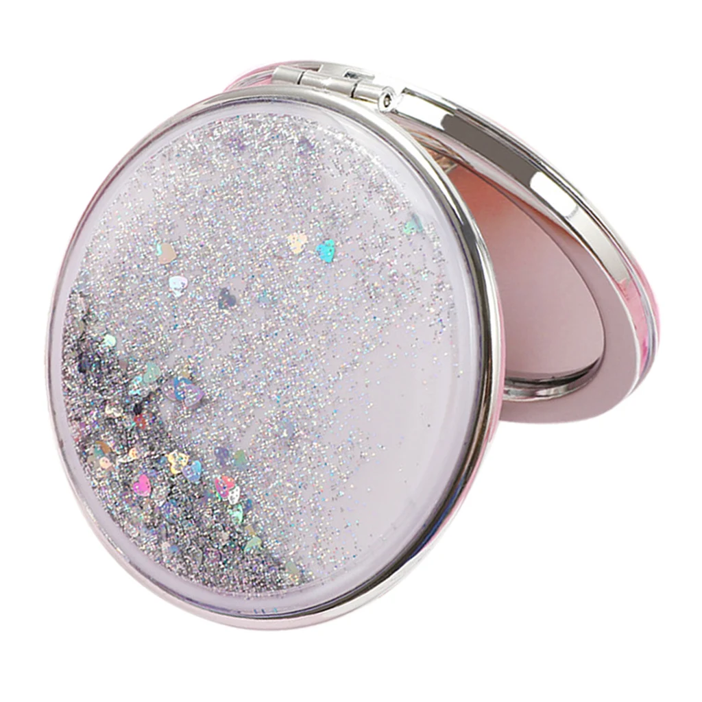 Compact Mirror Travel Pocket Makeup Mirror for Women, Purse Szie, Cosmetic Mirror Folding Magnifying Beauty Mirror