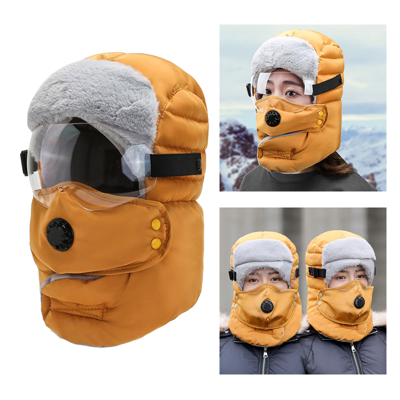 Unisex Balaclava Winter Warm Hat Trapper Cap Face  Eye Protection Windproof