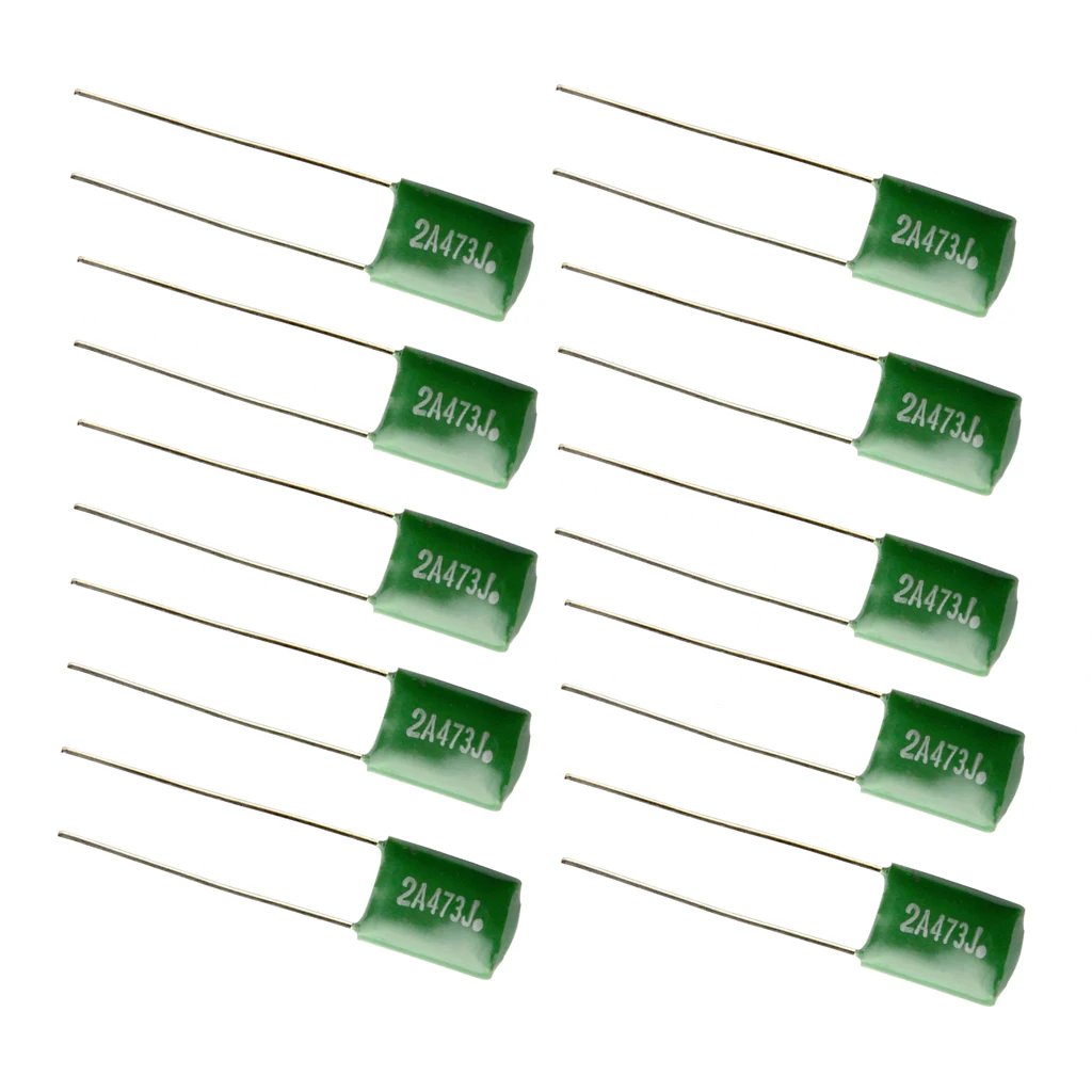 10x 0.047uf Polyester Film Capacitors Green for Electric Guitar/Bass Part Luthier Supply