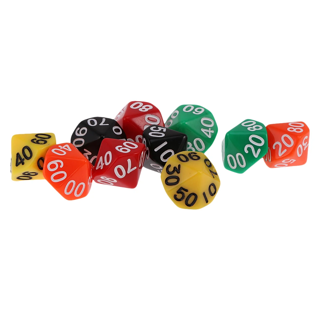 Stylish Acrylic 10 Sided Dices D10 Dice  for  TRPG Roleplaying Board Game