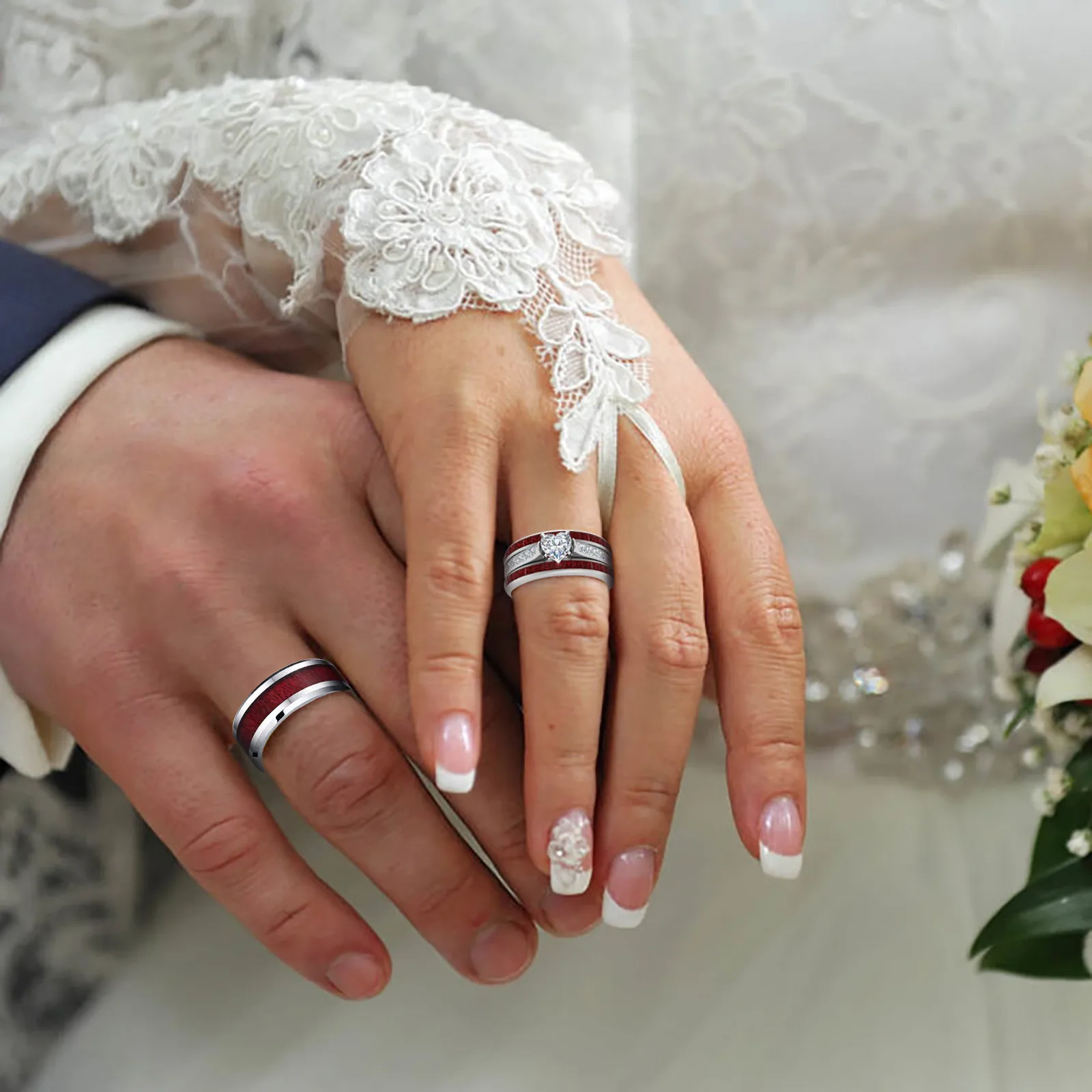 Кольца для свадебного платья