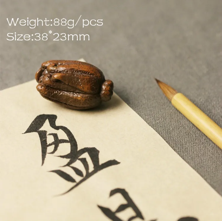 Lucky chinês caligrafia paperweight adorável latão papel