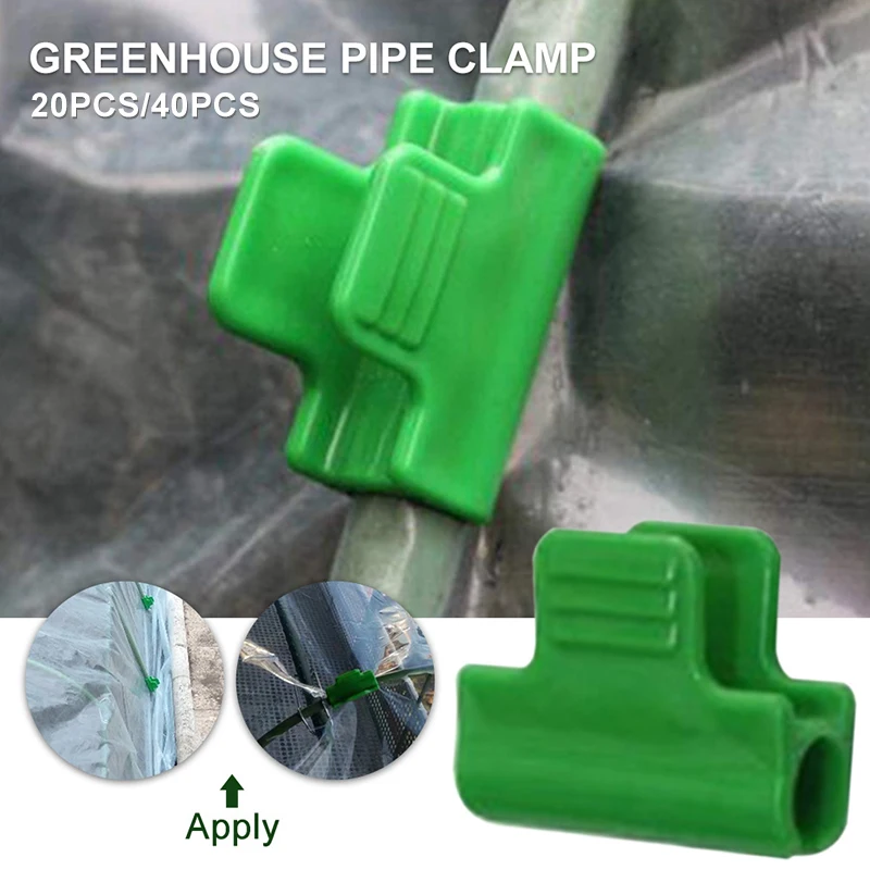 20PCS Greenhouse Clamps Clips Greenhouse Netting Clips Greenhouse Frame Clips Greenhouse Clip Tunnel Hoop Clip Row Cover Clips Greenhouse Film Clamps Shed Film Shading Net Rod Clip For Garden 