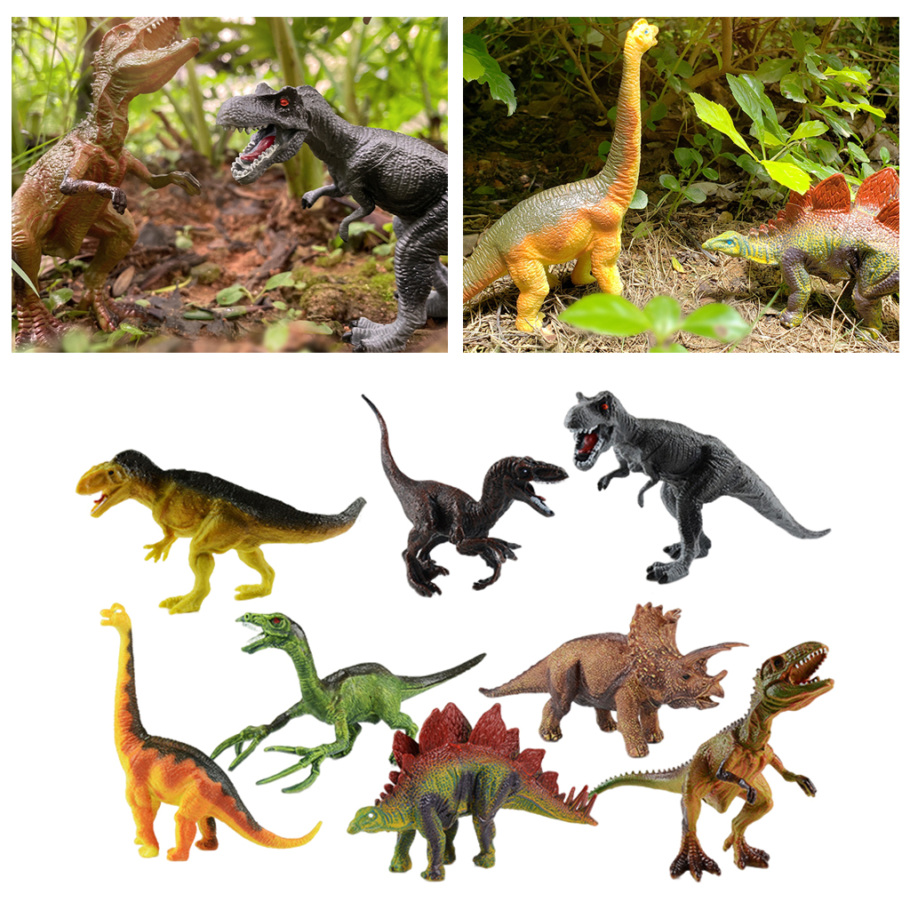 8PCS Jumbo Dinosaur Set,Realistic Looking Dinosaur Toy Set for Party Gift,Boys Girls Children's Birthday Gifts