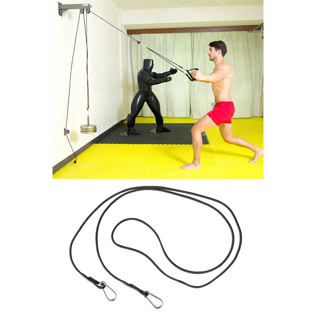 Home Pulley Cable Machine DIY  Foam Handle  Strap 2.5 Pull Down Rope