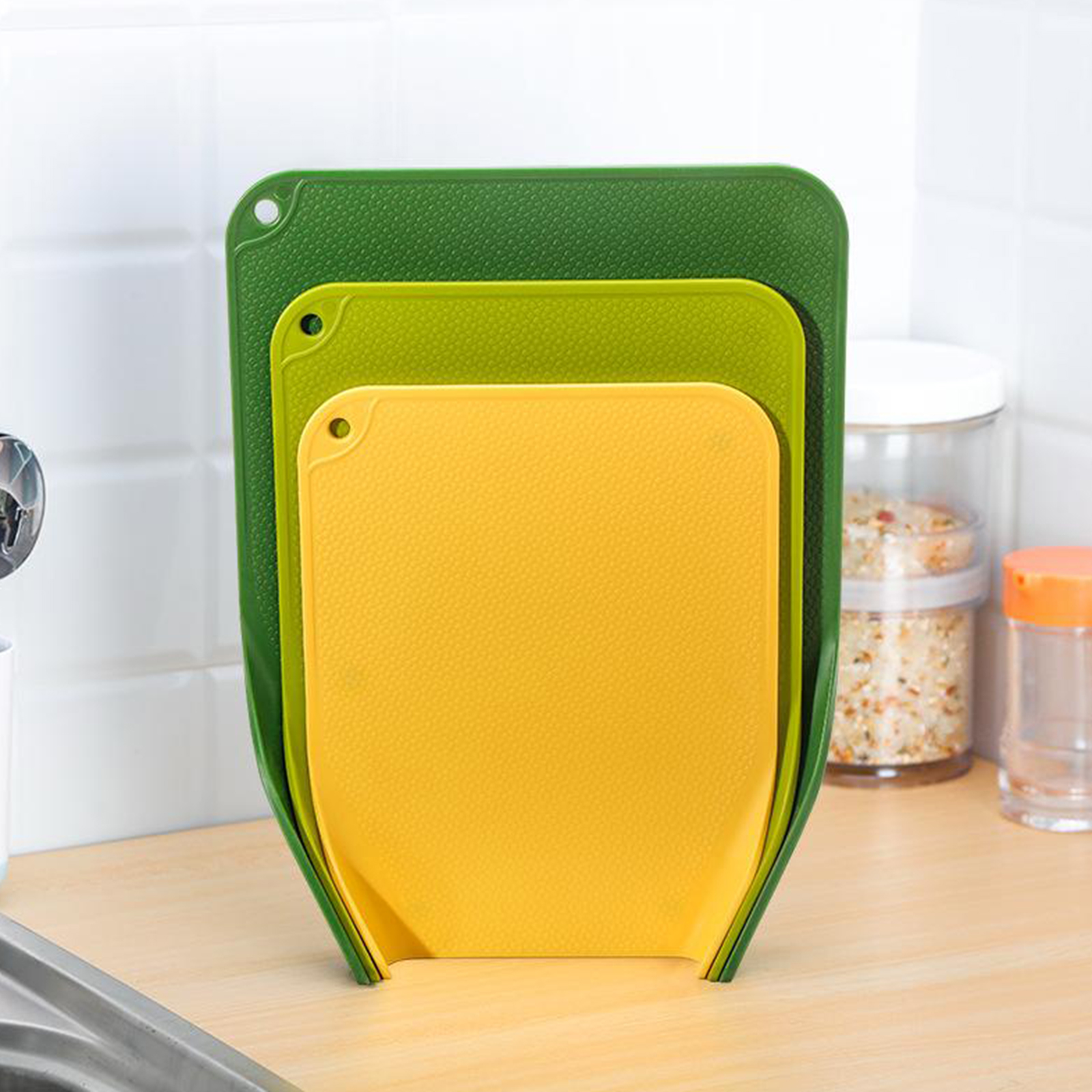 3x Anti-slip Cutting Boards for Vegetables Fruits Cheese  Serving Tray