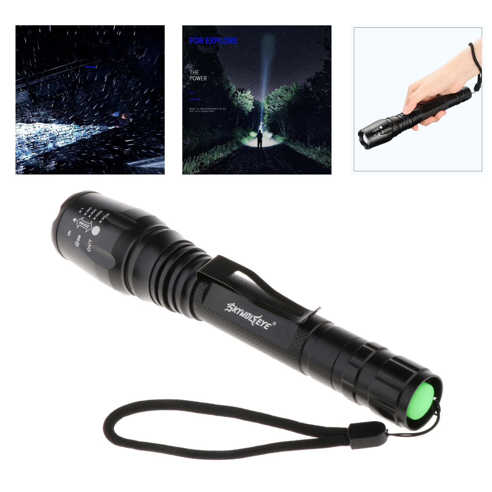 Tactical Flashlight Waterproof Flash Light Torch T6 LED Bead Brightest