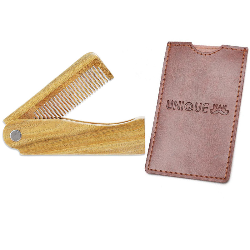 Best of Men&#039;s Wooden Brush Comb Natural Sandalwood Fine Tooth Folding Hair Beard Portable Mustache Styling Tools Pocket Comb Waves Brush Reviews & Tips